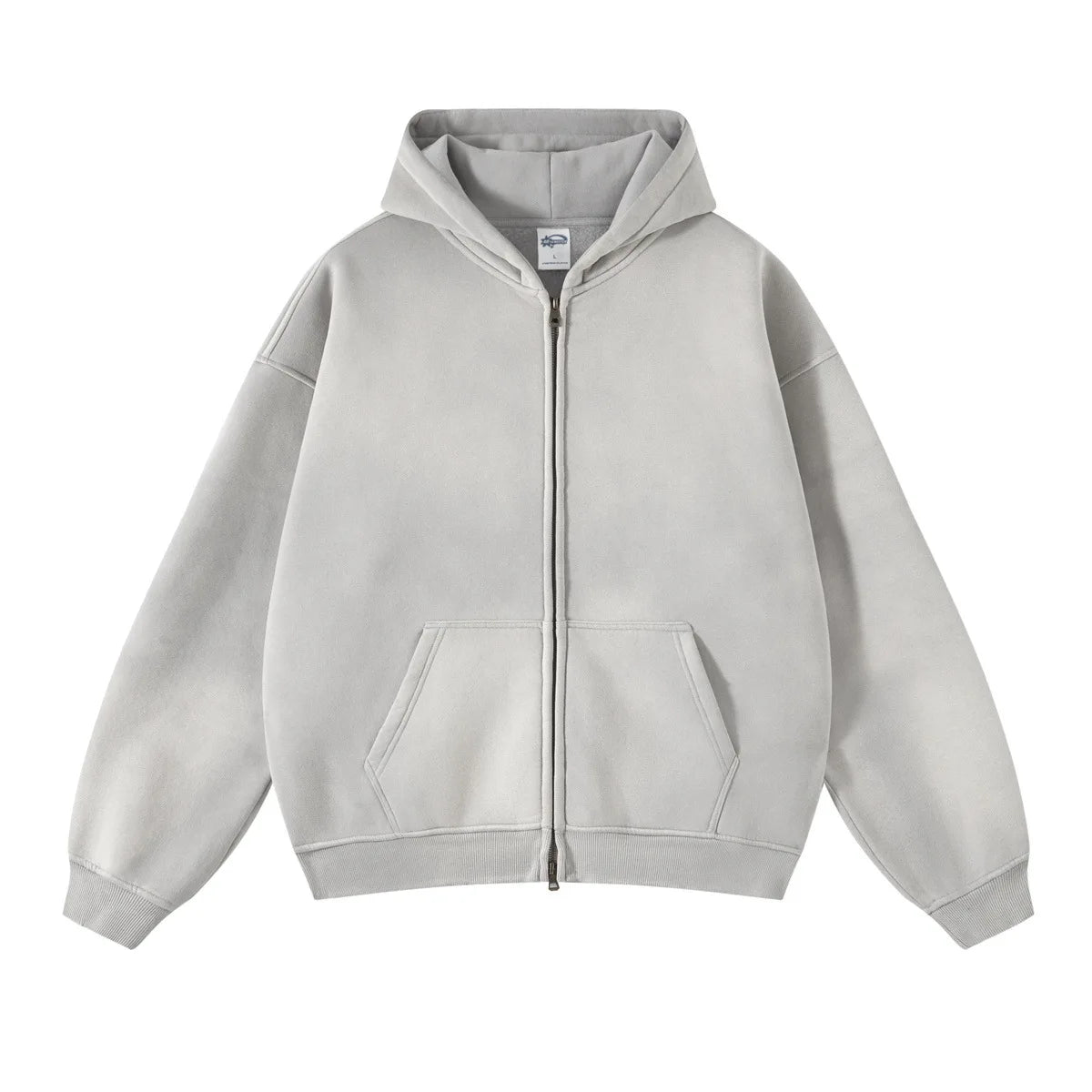 fleece zippered hoodie