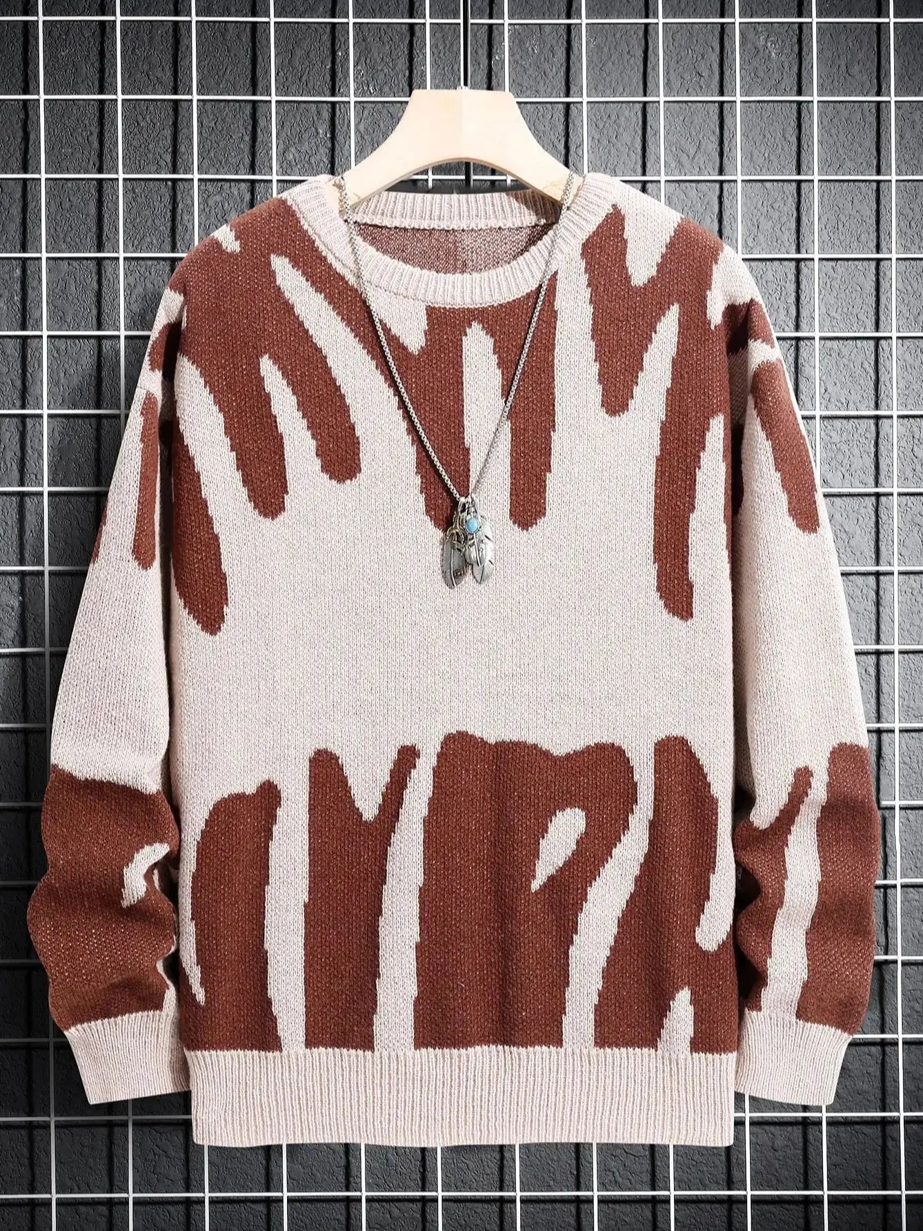 Knitted Men's Pullover graphic