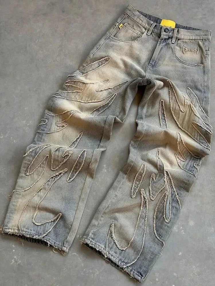 Flame Wide leg baggy Jeans