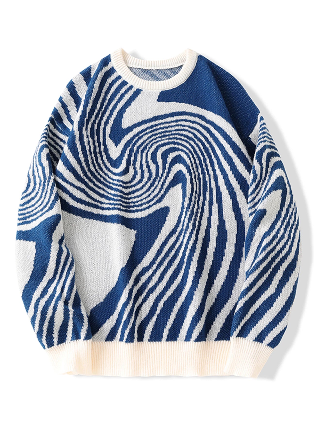 Knitted Men's Pullover waves