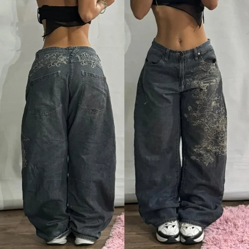 Flame Wide leg baggy Jeans